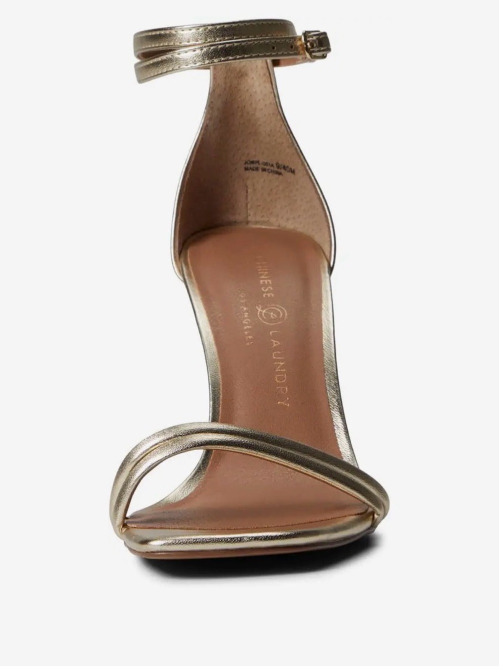 Chinese Laundry Gold Double-Strap Ankle Strap Stilettos - Picture 2 of 7